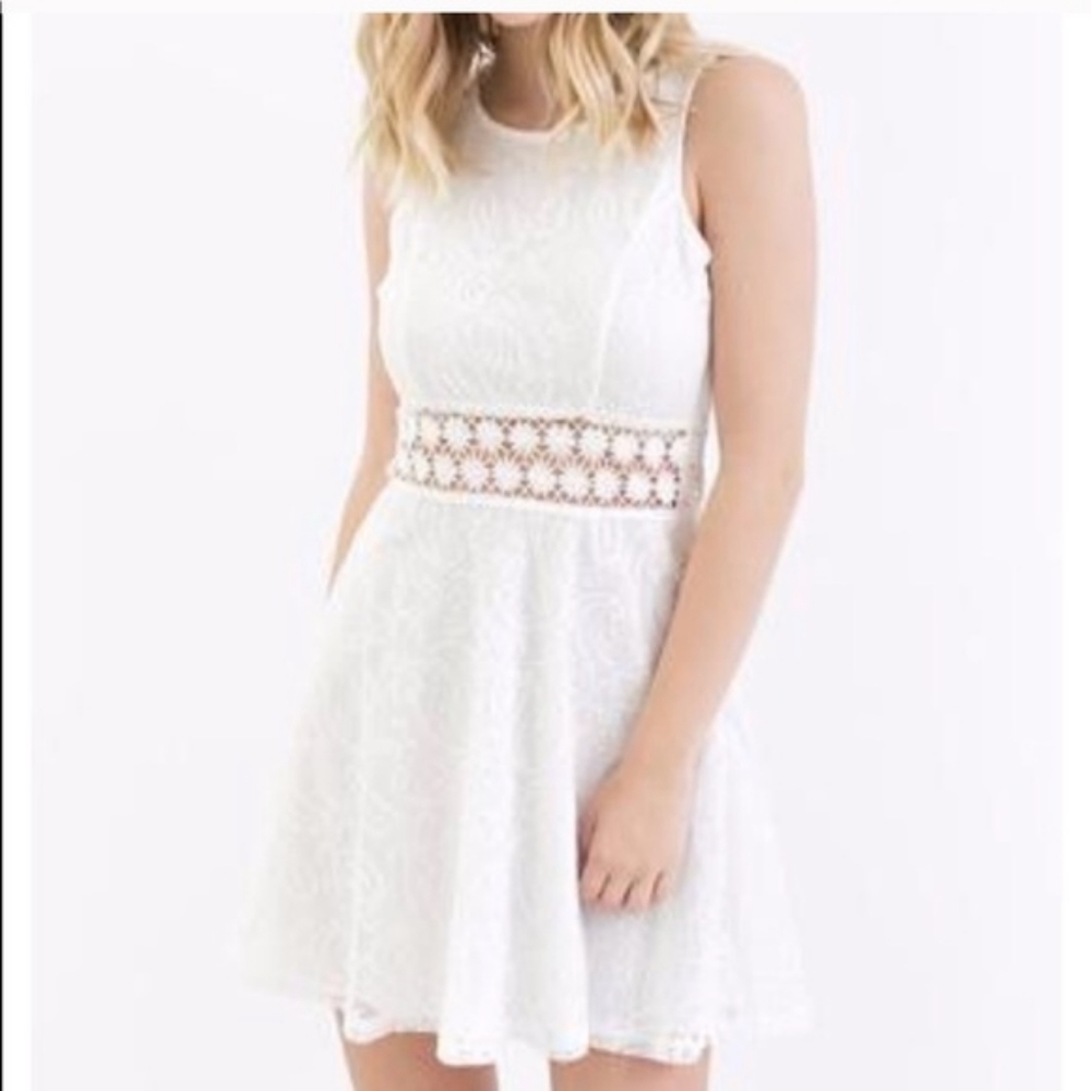 Bailey Blue White Lace Dress